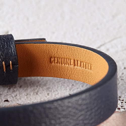 Leather Hidden Message Bracelet, Secret Message Bracelet for Him