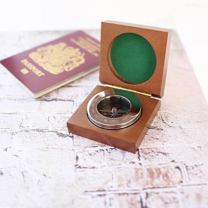 Compass Personalized With Timber Box