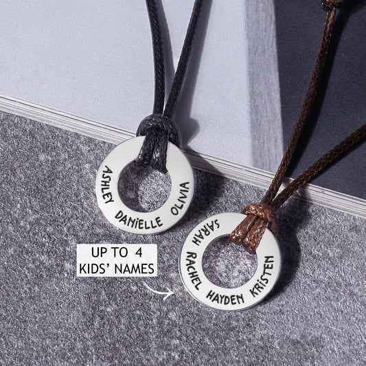 Necklace With Kids Names, Engraved Gift, Custom Necklace