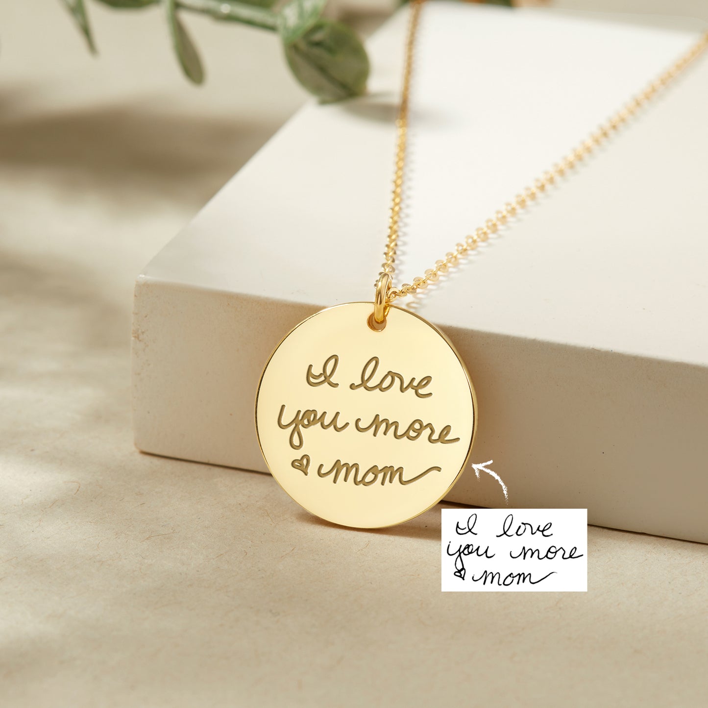 Actual Handwriting Necklace Personalized Memorial Jewelry