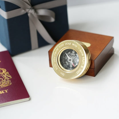 Compass Personalized With Timber Box