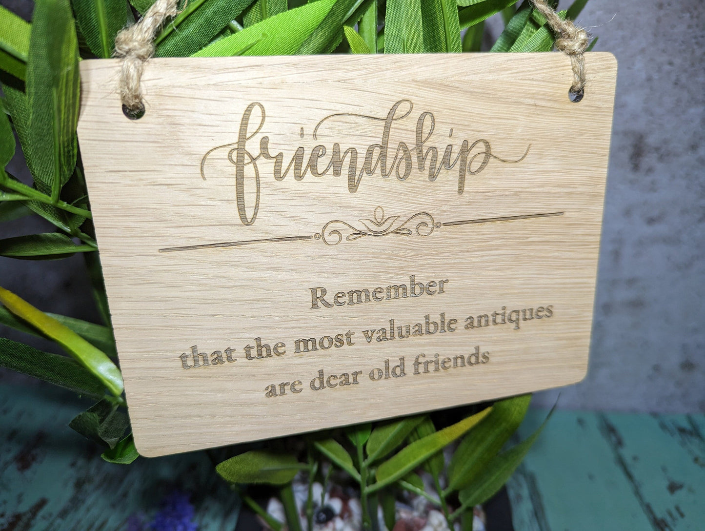 Wooden Friendship Sign, Personalized Wooden Hanging Sign, Best Friend