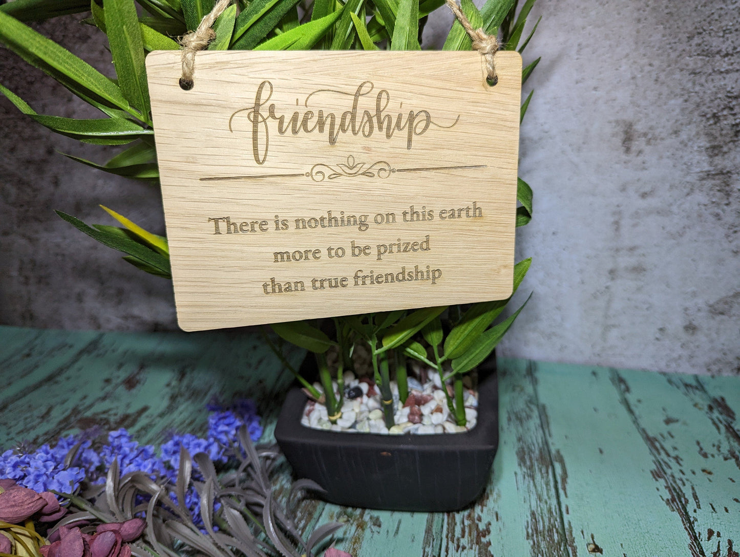 Wooden Friendship Sign, Personalized Wooden Hanging Sign, Best Friend