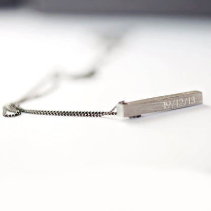 Personalized Brushed Men's Necklace