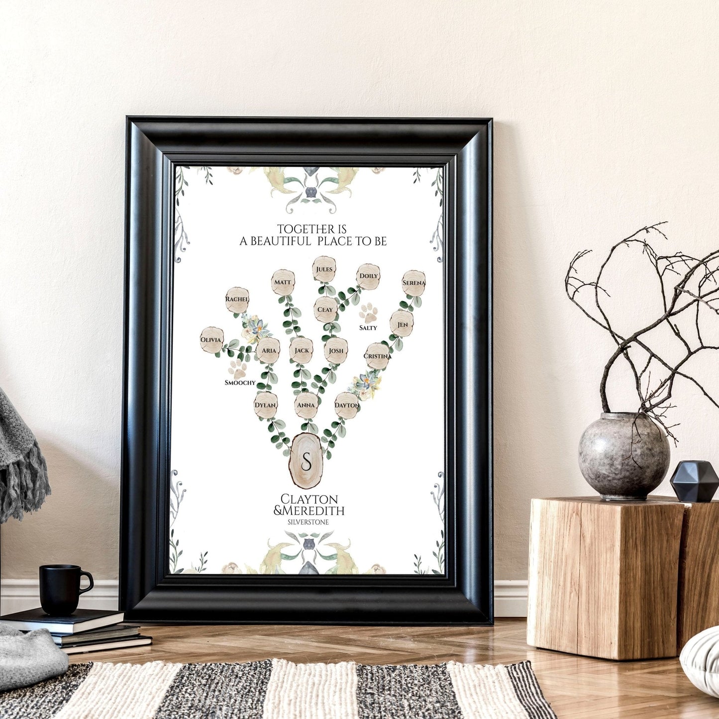 Family tree on the wall | Personalised wall art print