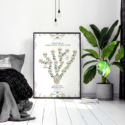 Family tree on the wall | Personalised wall art print