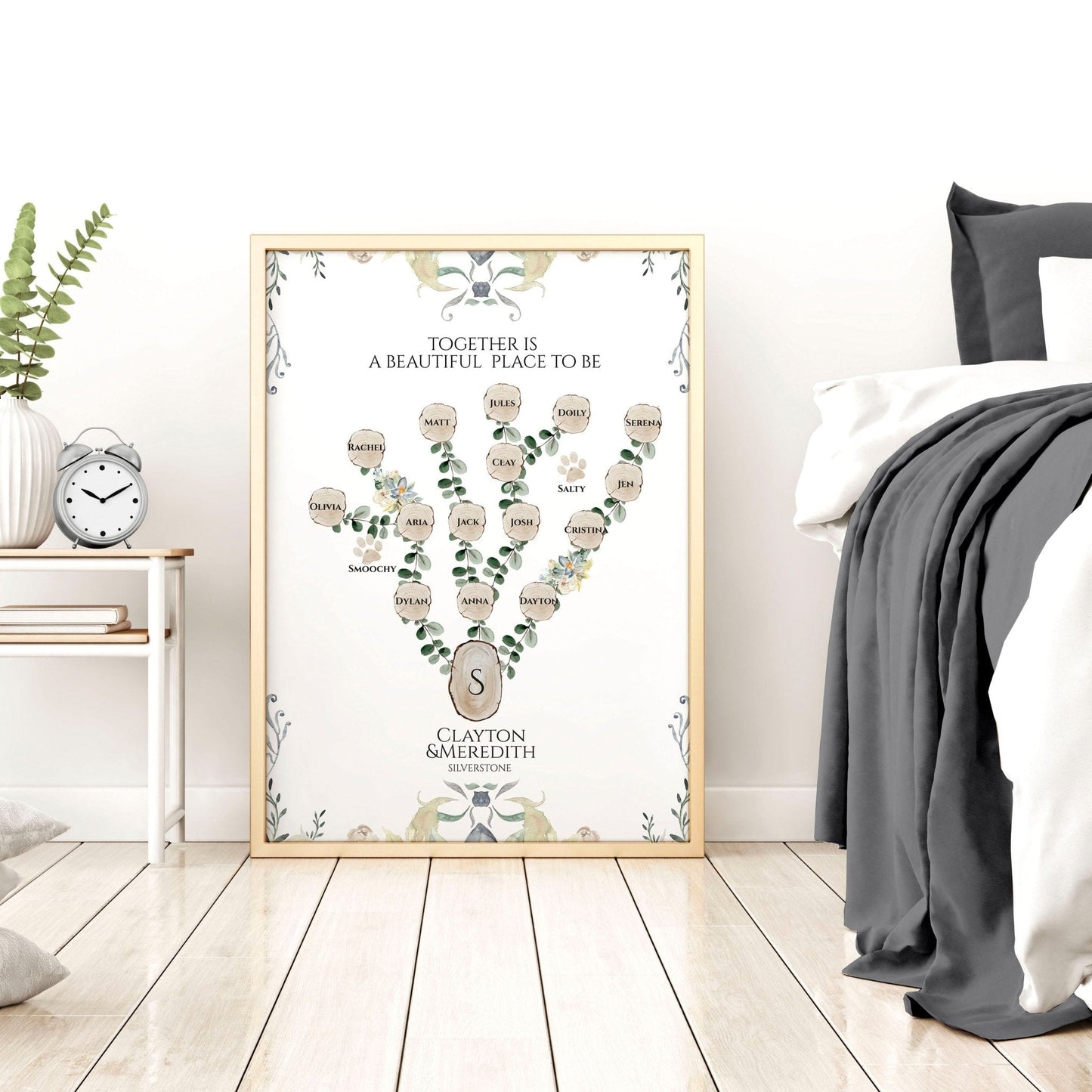 Family tree on the wall | Personalised wall art print