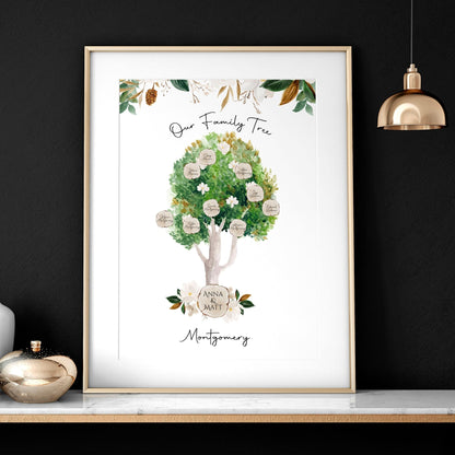 Wall art family tree| Personalised wall art print