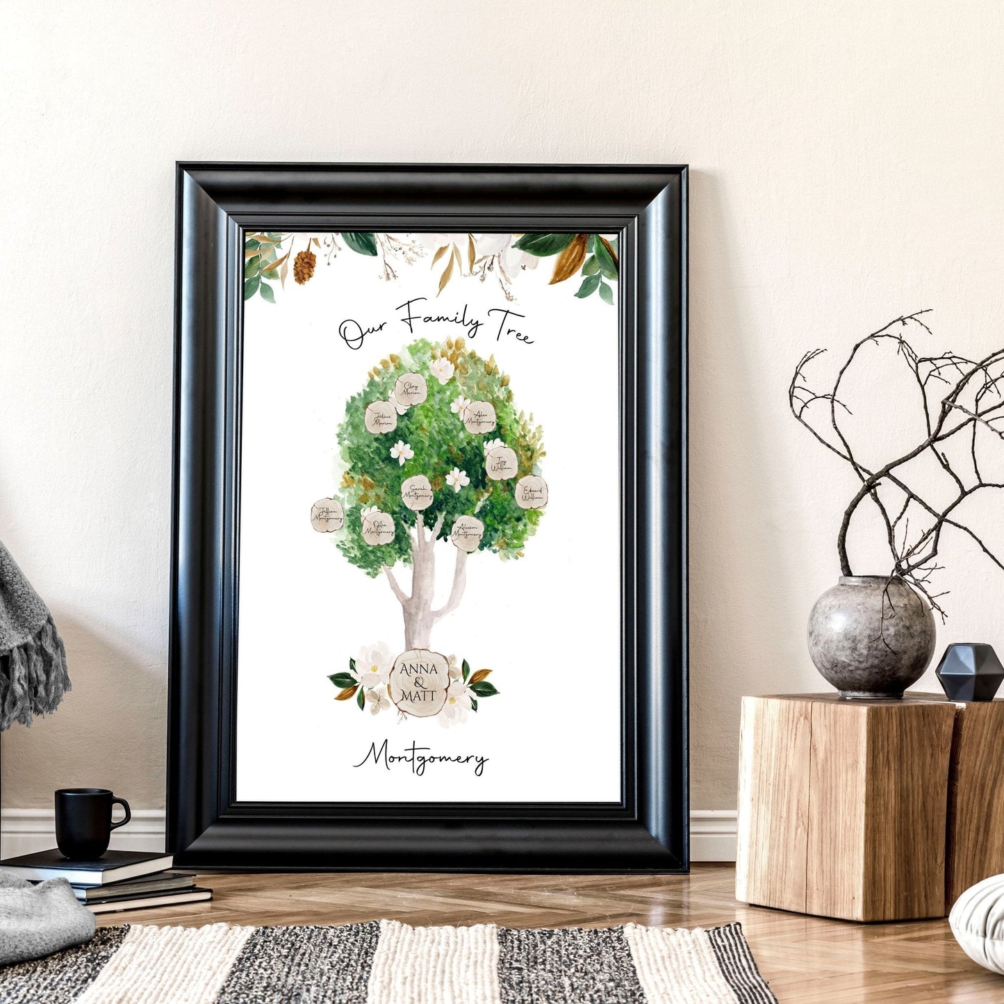 Wall art family tree| Personalised wall art print