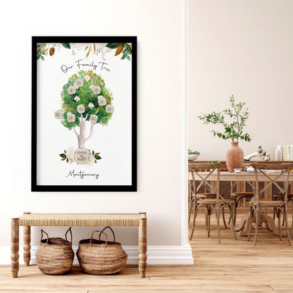 Wall art family tree| Personalised wall art print