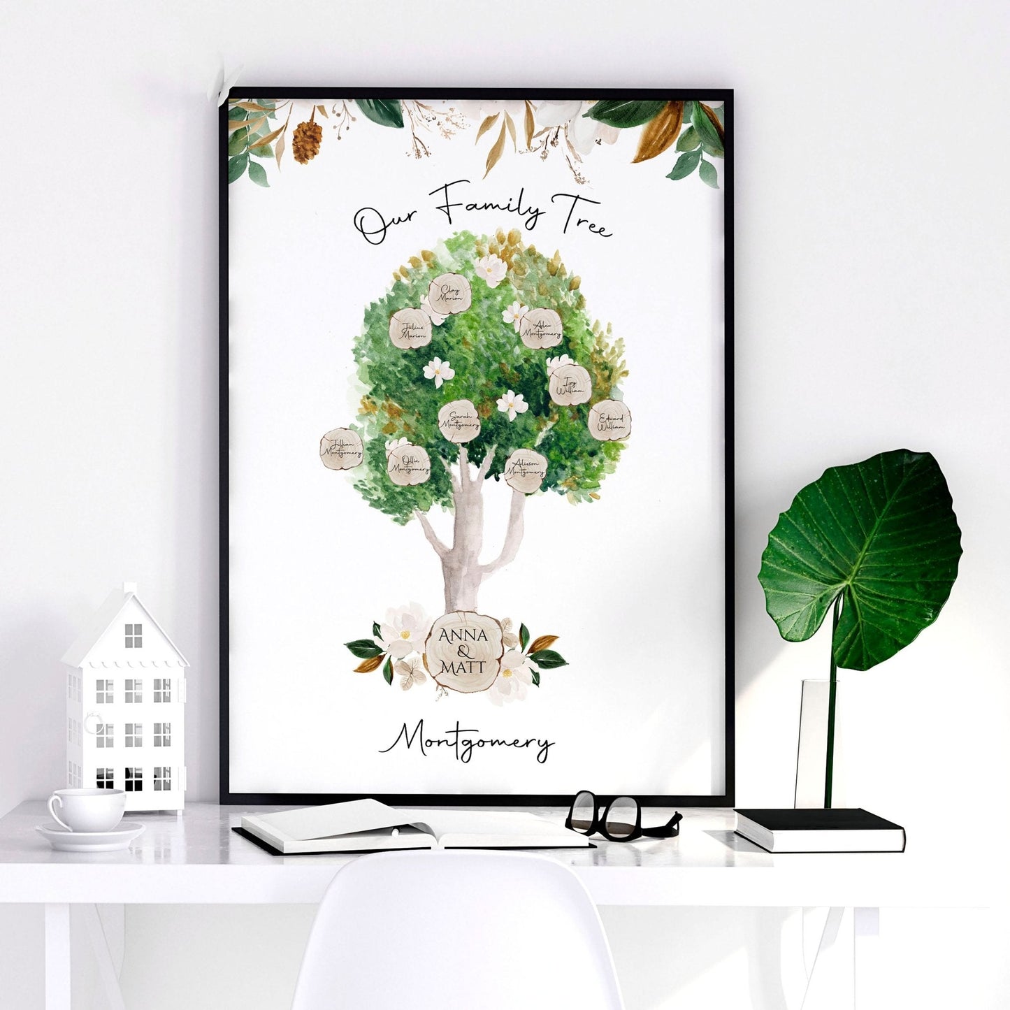 Wall art family tree| Personalised wall art print