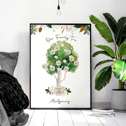 Wall art family tree| Personalised wall art print