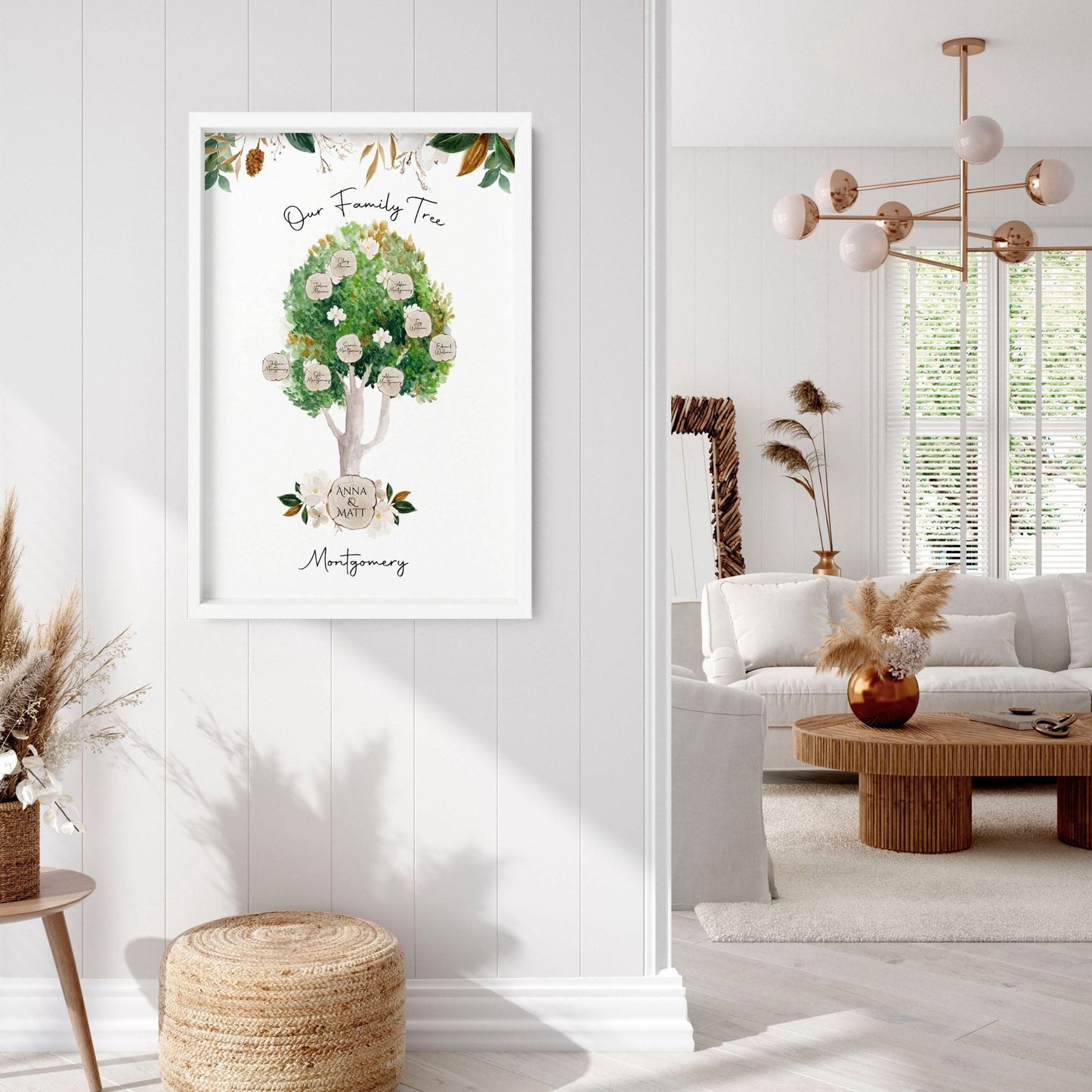 Wall art family tree| Personalised wall art print