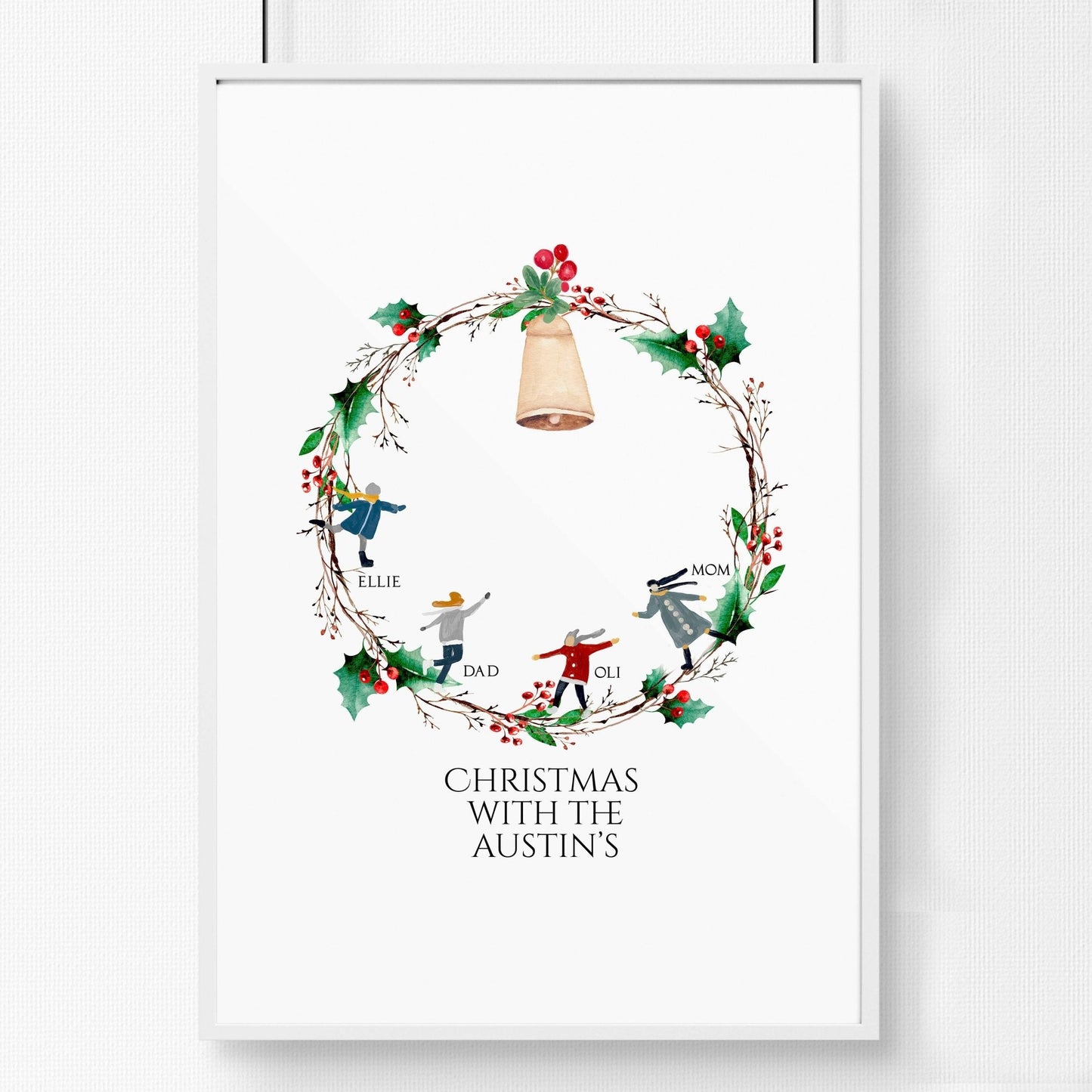 Personalized Christmas gifts for family | wall art print