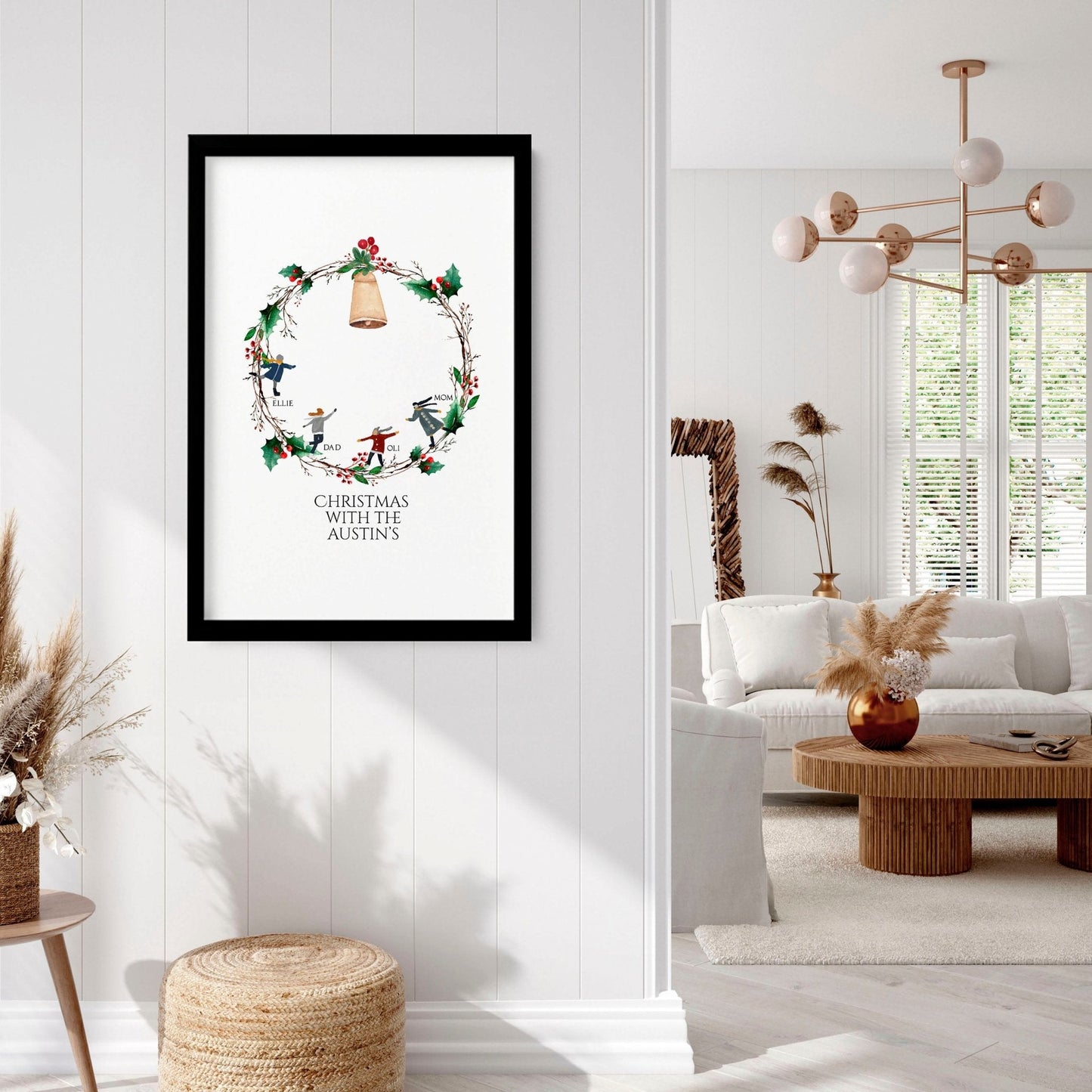 Personalized Christmas gifts for family | wall art print