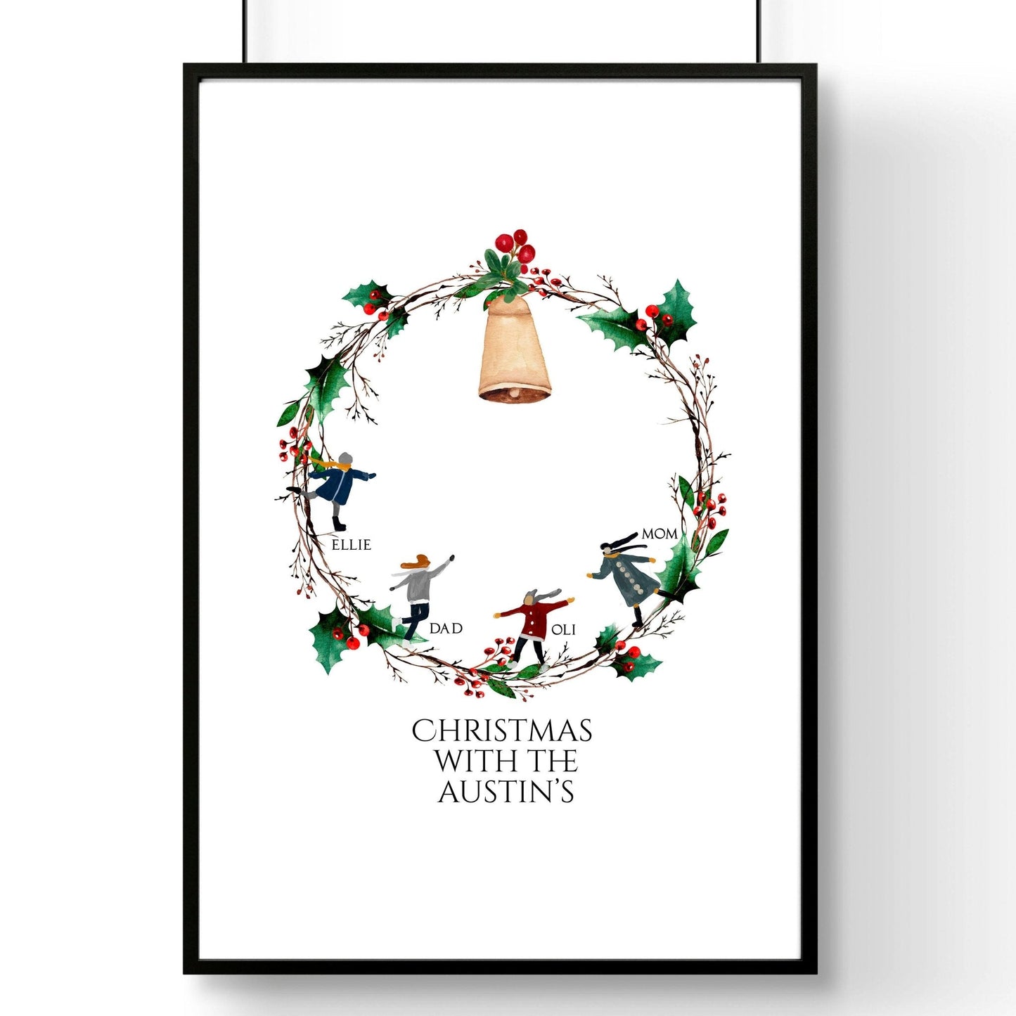 Personalized Christmas gifts for family | wall art print