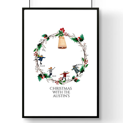 Personalized Christmas gifts for family | wall art print