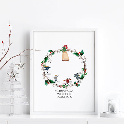 Personalized Christmas gifts for family | wall art print