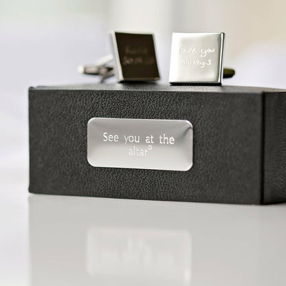 Engraved Own Actual Handwriting Cufflinks